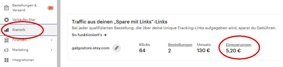 etsy spare mit links