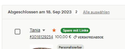 etsy spare mit links