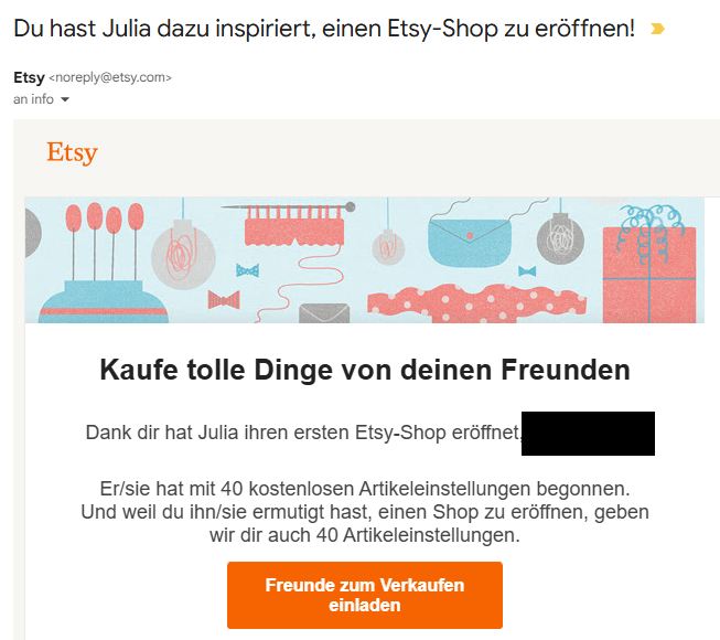 Etsy 40 gratis listings