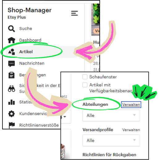 3 geheime einstellungen - kategorien für deinen etsy shop