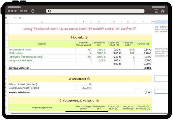 etsy preisrechner